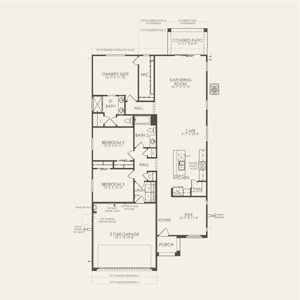 2D floor plan layout for the Hewitt II by Pulte Homes in Upper Canyon, Phoenix, AZ (Image 3). 2D floor plan layout for the Hewitt II by Pulte Homes in Upper Canyon, Phoenix, AZ (Image 3).