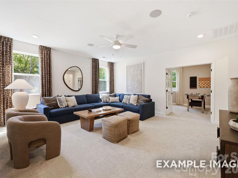 Furnished interior view inside a new home in Enclave at Belmont, Belmont (Image 24). Furnished interior view inside a new home in Enclave at Belmont, Belmont (Image 24).