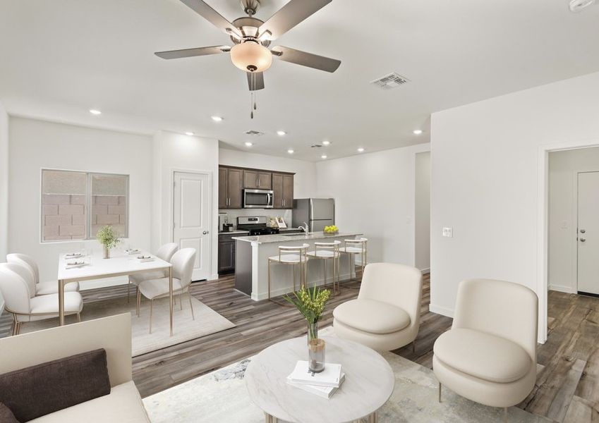This open-concept floor plan was thoughtfully designed with you and your family in mind.