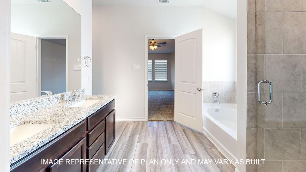 Furnished interior view inside a new home in Three Creeks - Colt Creek, Belton (Image 10).