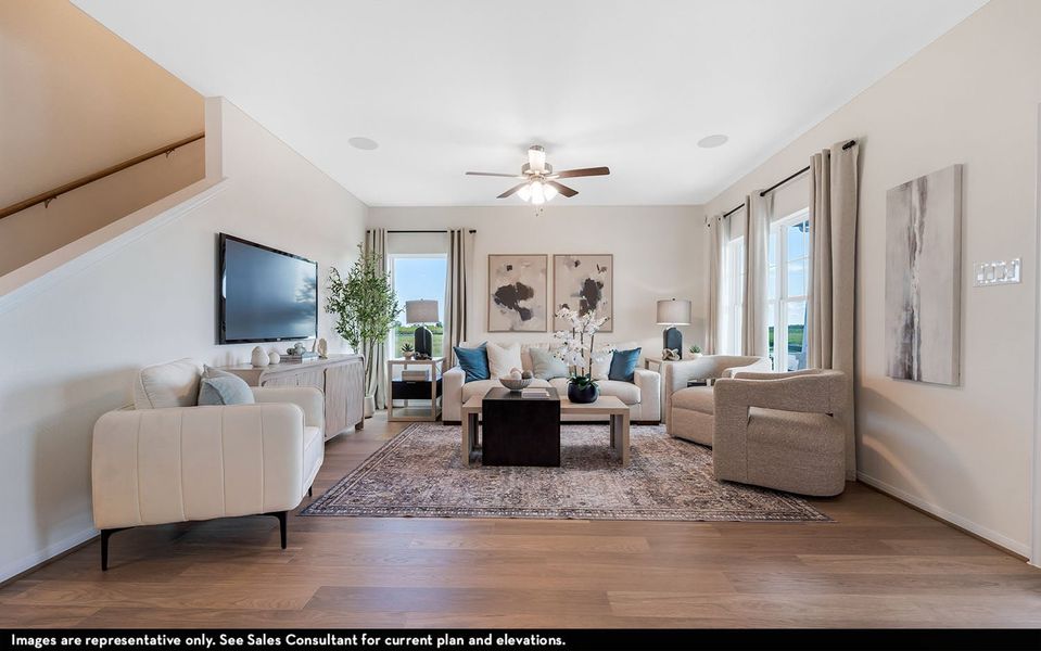 Representative furnished interior of a home built from the Diamond by CastleRock Communities in Paramount, Kyle (Image 4).