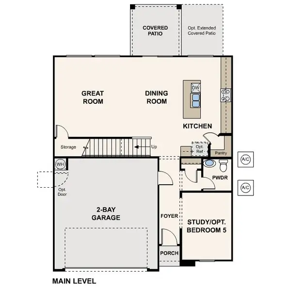 2D floor plan layout of this home in Skyline Village, San Tan Valley, AZ (Image 3).