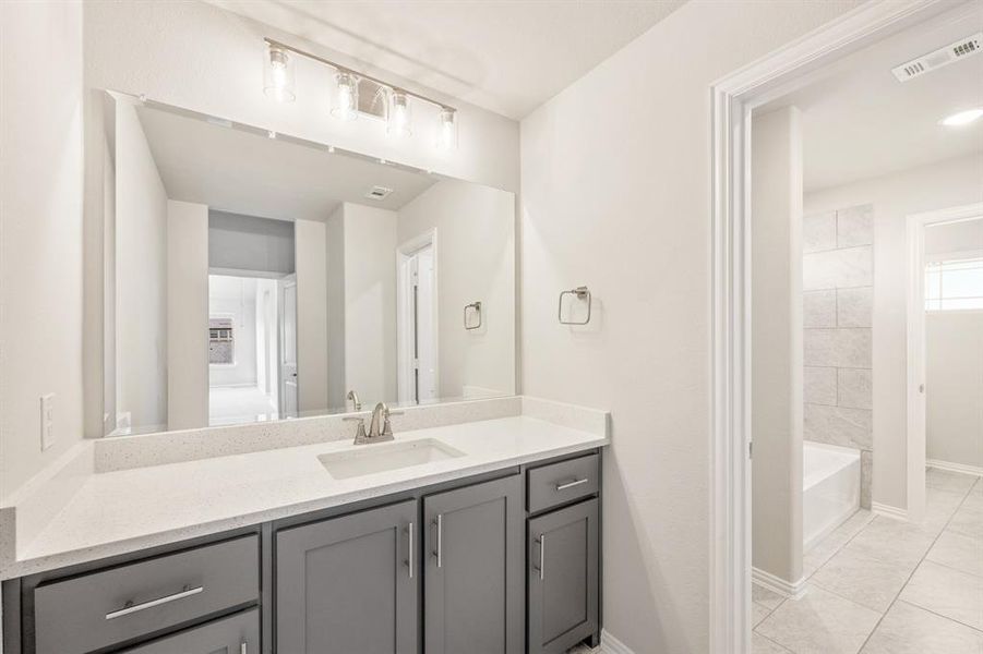 Furnished interior view inside a new home in Creekview Meadows, Pilot Point (Image 30).