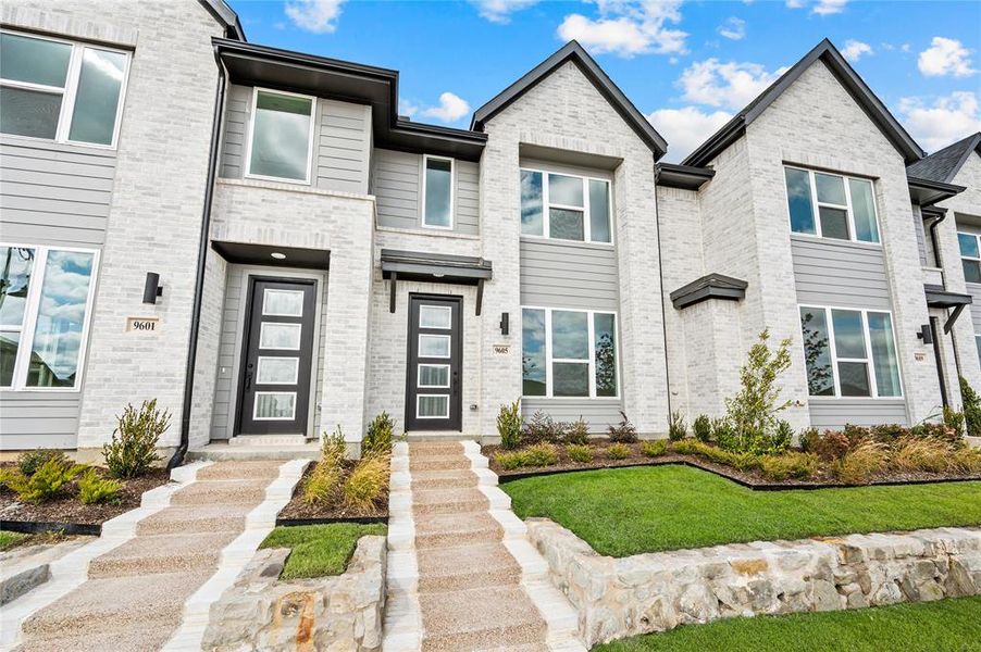 Front exterior of a new home in Talia, Mesquite, TX, highlighting curb appeal (Image 19).