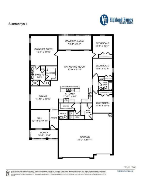 Summerlyn II - Home Layout