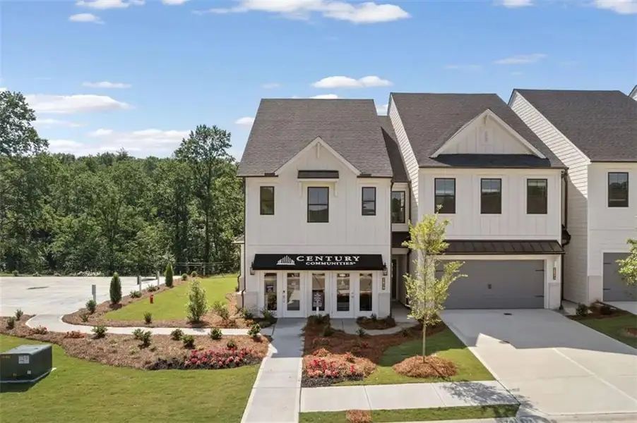 Front exterior of a new home in The Reserve at Gainesville Township, Gainesville, GA, highlighting curb appeal (Image 2). Front exterior of a new home in The Reserve at Gainesville Township, Gainesville, GA, highlighting curb appeal (Image 2).