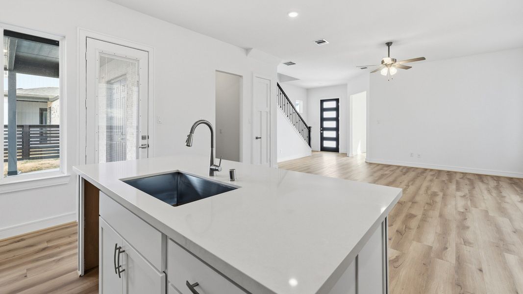 Representative furnished interior of a home built from the Paloma by Brightland Homes in Bridgeland Central, Cypress (Image 11).