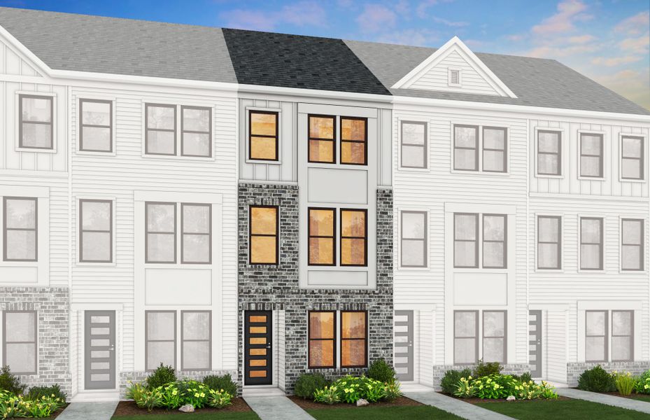 Representative exterior photo of a completed home built from the Evans by Pulte Homes in West End Heights, Charlotte, NC (Image 21).