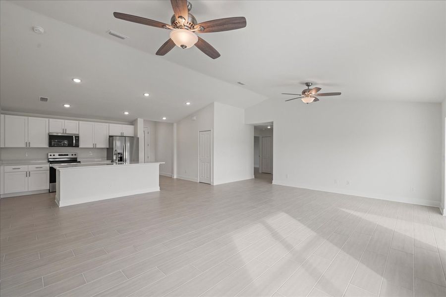 Representative unfurnished interior of a home built from the The Sunset Harbor with Pool by Sunlife Homes LLC in Cape Coral, Cape Coral (Image 19). Representative unfurnished interior of a home built from the The Sunset Harbor with Pool by Sunlife Homes LLC in Cape Coral, Cape Coral (Image 19).