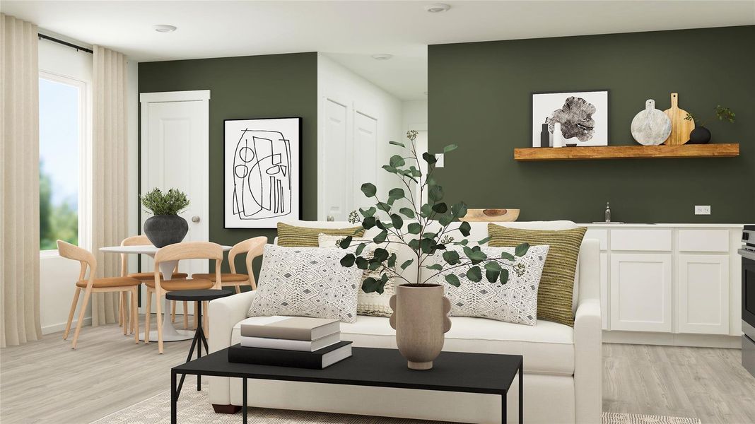 Furnished interior view inside a new home in Santa Fe Village, Cleveland (Image 6). Furnished interior view inside a new home in Santa Fe Village, Cleveland (Image 6).