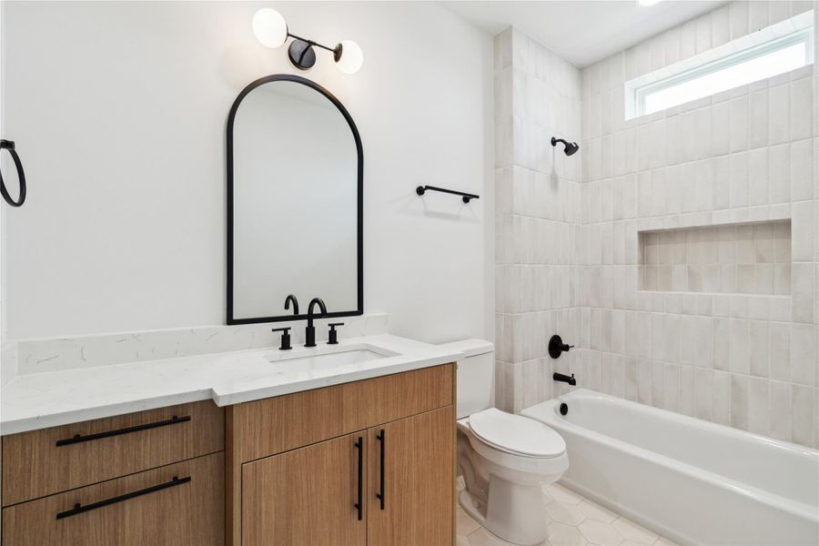 The use of natural materials and neutral tones creates a calming and timeless aesthetic.