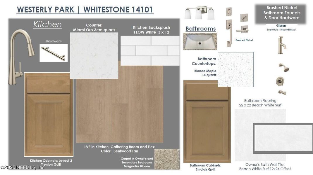 Sample of building materials used in homes in Westerly Park at Wildlight, Yulee (Image 19).