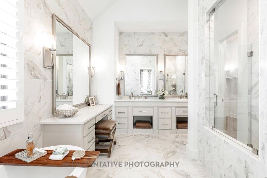 Furnished interior view inside a new home in Bridgeland, Cypress (Image 16).