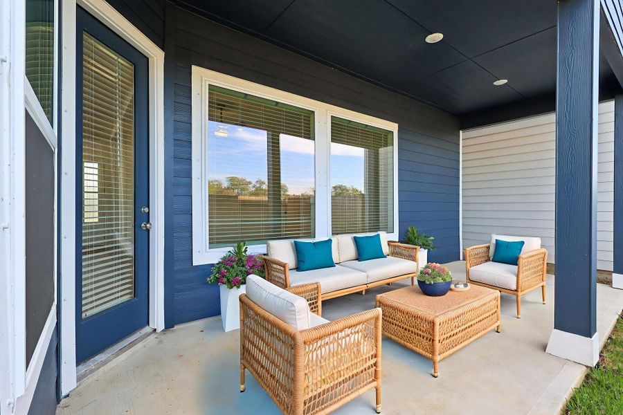 Exterior details and patio area of a home in Kemah Crossing - Luxe Series, Kemah (Image 4). Exterior details and patio area of a home in Kemah Crossing - Luxe Series, Kemah (Image 4).