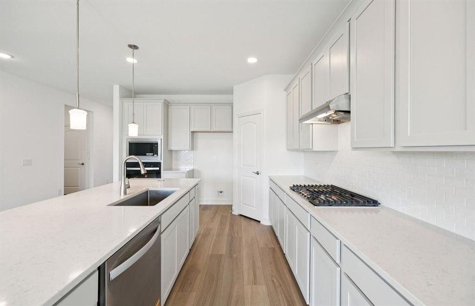 Abundant cabinet space in kitchen