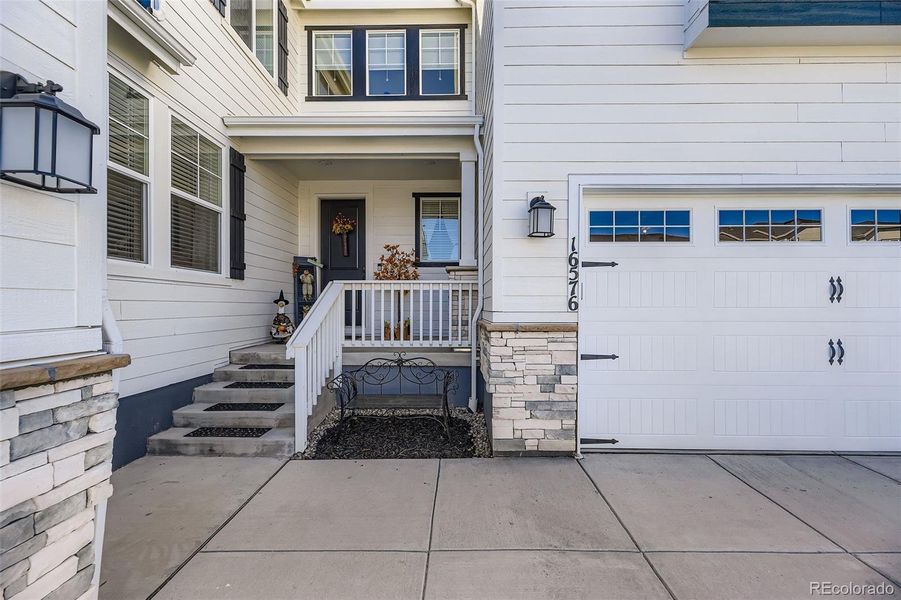 Exterior details and patio area of a home in , Parker (Image 1).
