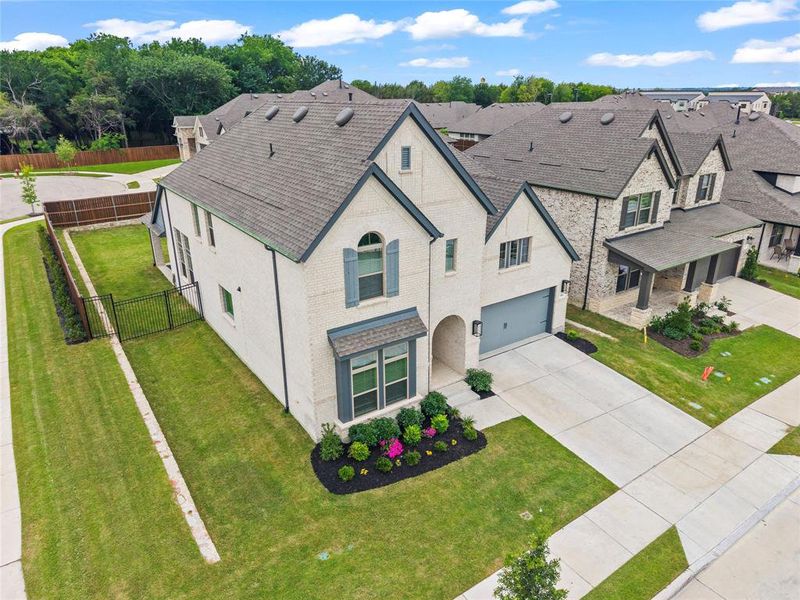 Front exterior of a new home in Willow Grove, Melissa, TX, highlighting curb appeal (Image 21).