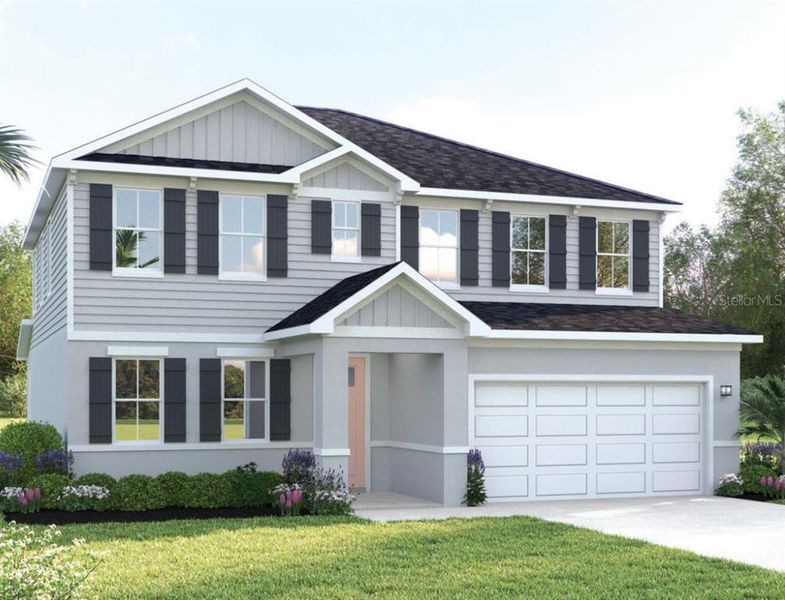 Front exterior of a new home in Malabar Springs, Palm Bay, FL, highlighting curb appeal (Image 1). Front exterior of a new home in Malabar Springs, Palm Bay, FL, highlighting curb appeal (Image 1).