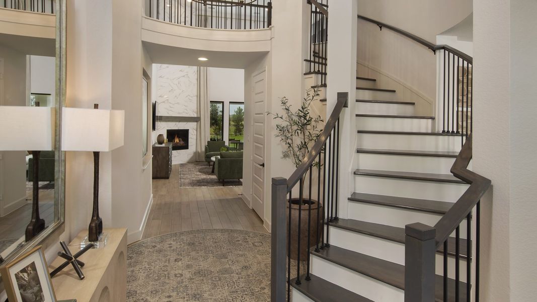 Furnished interior view inside a new home in Legacy Prairie at Katy Court, Katy (Image 7). Furnished interior view inside a new home in Legacy Prairie at Katy Court, Katy (Image 7).