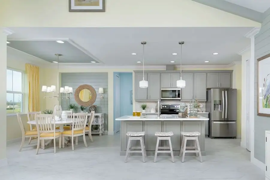 Representative furnished interior of a home built from the Dreamsicle by Minto Communities in Latitude Margaritaville Watersound, Panama City Beach (Image 4).