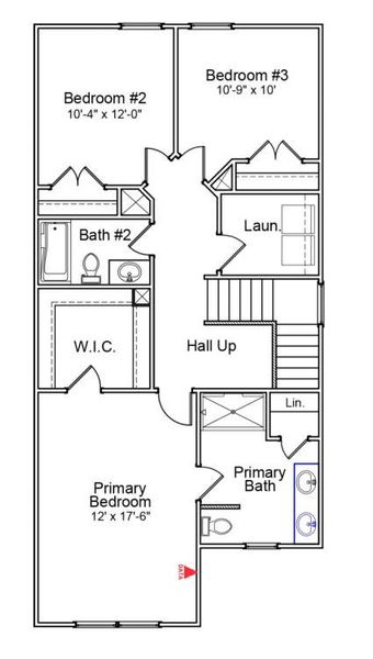2D floor plan layout of this home in Central Creek, Goose Creek, SC (Image 3).