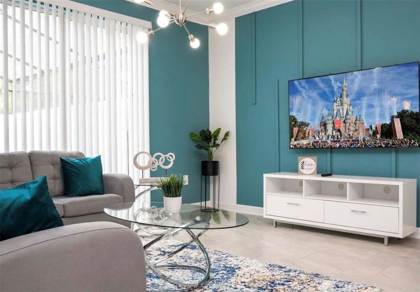 Furnished interior view inside a new home in , Kissimmee (Image 27).