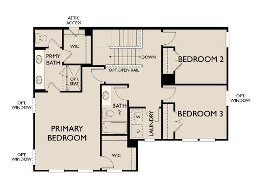2D floor plan layout of this home in , Flowery Branch, GA (Image 4).