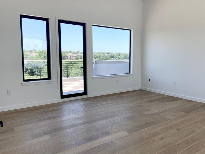 This third-floor 22x17 private suite or family room opens to the rooftop terrace. It can be accessed by stairs or elevator making this the perfect multi-generational home. (construction photos - professional photos upon completion) This third-floor 22x17 private suite or family room opens to the rooftop terrace. It can be accessed by stairs or elevator making this the perfect multi-generational home. (construction photos - professional photos upon completion)