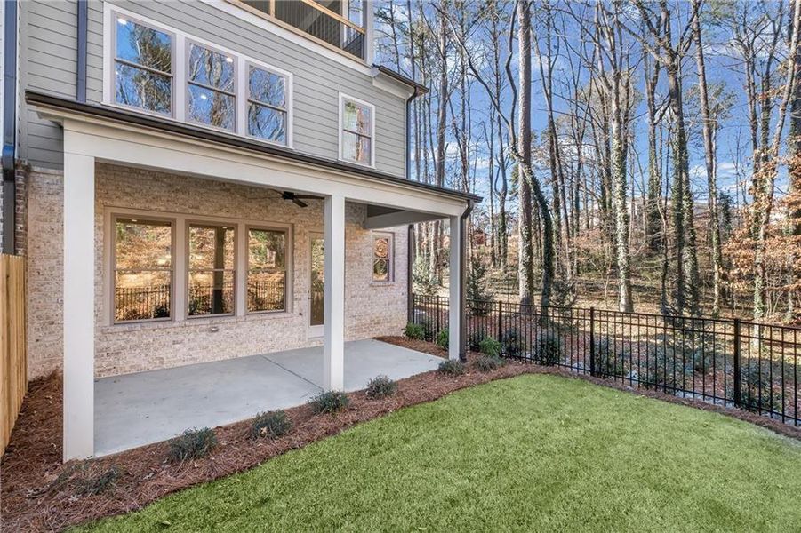 Exterior details and patio area of a home in Devin's Shire - A Kennesaw Tradition, Kennesaw (Image 3). Exterior details and patio area of a home in Devin's Shire - A Kennesaw Tradition, Kennesaw (Image 3).