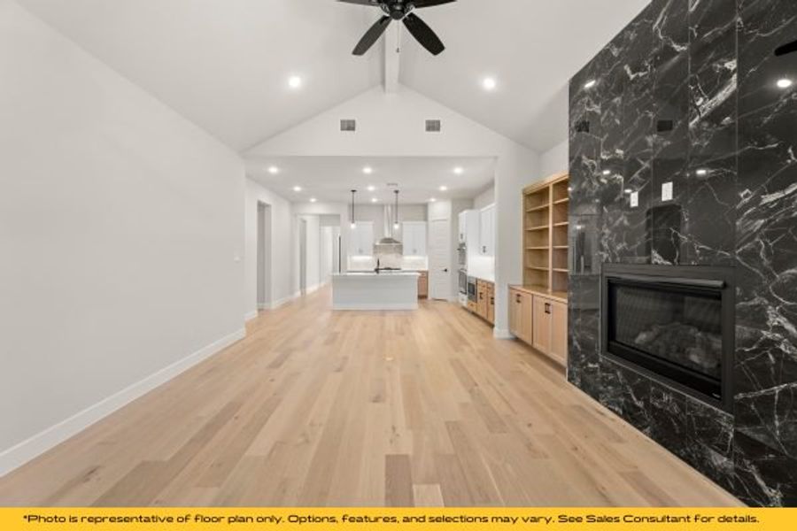 Representative unfurnished interior of a home built from the The Catalina by Stonefield Homes in The Highlands, Rockwall (Image 106).