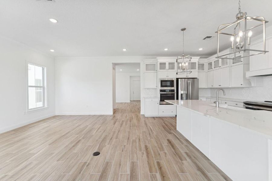 Kitchen, Great Room and Dining Area