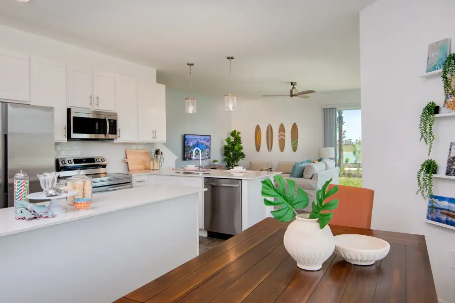 Representative furnished interior of a home built from the Reagan by Park Square Residential in Liberty Station, Orange City (Image 7).