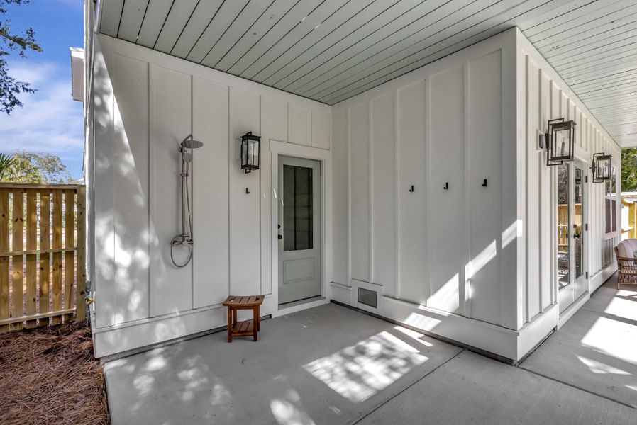 Exterior details and patio area of a home in , Isle Of Palms (Image 29). Exterior details and patio area of a home in , Isle Of Palms (Image 29).
