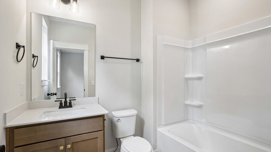 Bathroom with towel racks Bathroom with towel racks