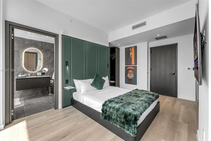 Furnished interior view inside a new home in , Miami (Image 13).