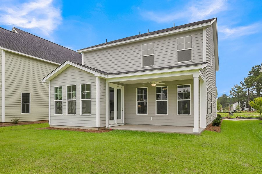 Exterior details and patio area of a home in Pineland Preserve, Summerville (Image 4).