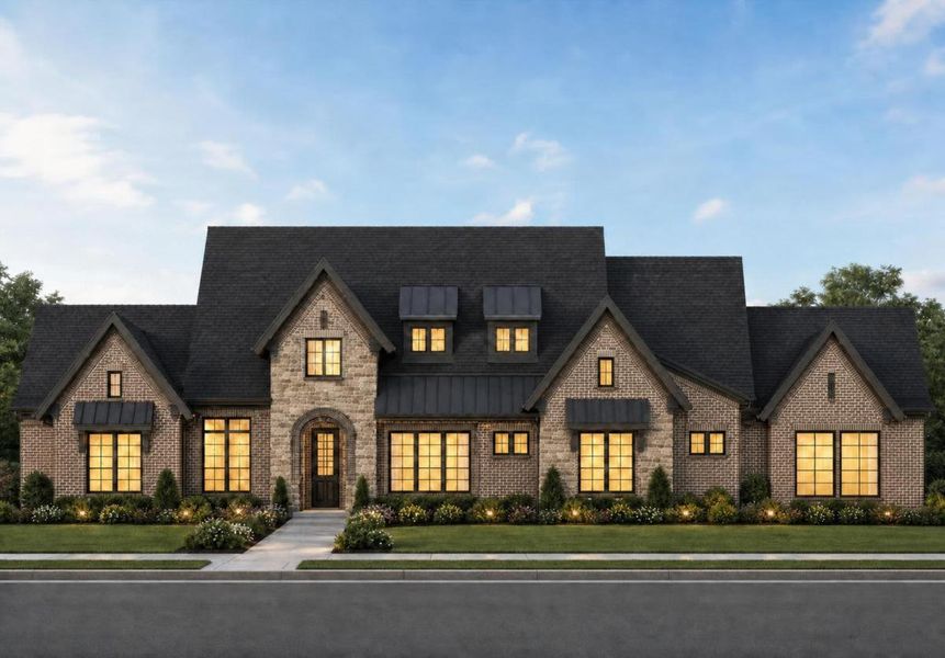Representative exterior photo of a completed home built from the Grand Whitestone by Grand Homes in Whitestone Estates, Parker, TX (Image 6).