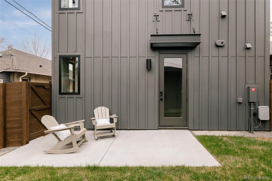 Exterior details and patio area of a home in , Denver (Image 25).