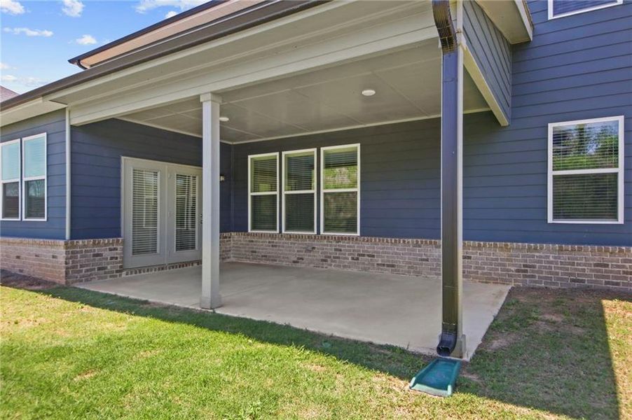 Exterior details and patio area of a home in Carmichael Farms, Canton (Image 26). Exterior details and patio area of a home in Carmichael Farms, Canton (Image 26).