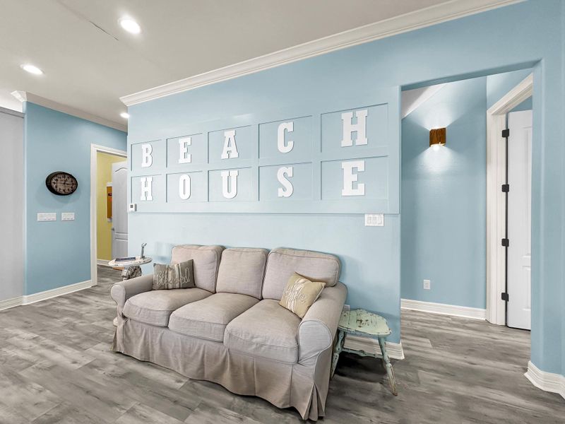 Furnished interior view inside a new home in , Crystal Beach (Image 10). Furnished interior view inside a new home in , Crystal Beach (Image 10).