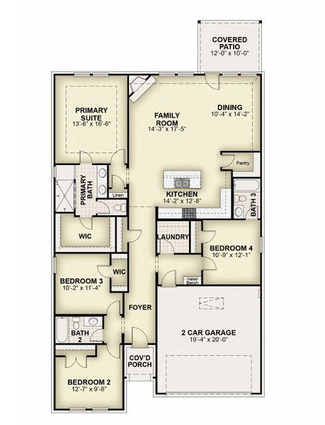 2D floor plan layout for the Liberty by Rockwell Homes in Anna Ranch, Anna, TX (Image 6). 2D floor plan layout for the Liberty by Rockwell Homes in Anna Ranch, Anna, TX (Image 6).