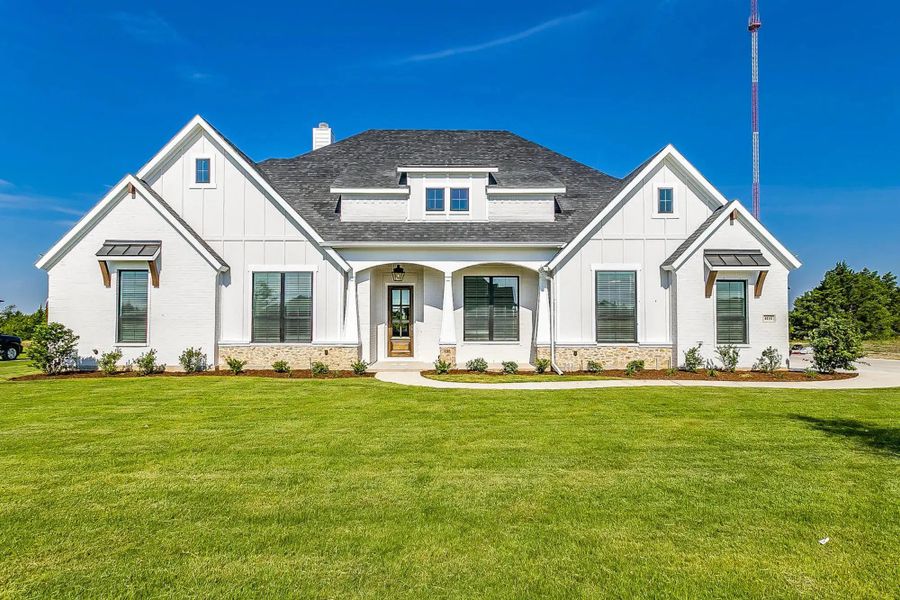 Representative exterior photo of a completed home built from the The Kellyn by Elmwood Custom Homes in Byrum Ranch, Maypearl, TX (Image 2). Representative exterior photo of a completed home built from the The Kellyn by Elmwood Custom Homes in Byrum Ranch, Maypearl, TX (Image 2).