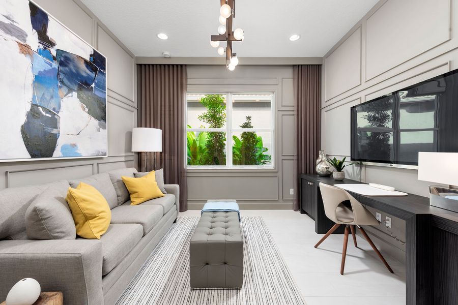 Representative furnished interior of a home built from the Dorado by GL Homes in Apex at Avenir, Palm Beach Gardens (Image 9).