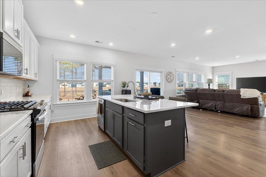 Furnished interior view inside a new home in The Coves at Lakes of Cane Bay, Summerville (Image 11). Furnished interior view inside a new home in The Coves at Lakes of Cane Bay, Summerville (Image 11).
