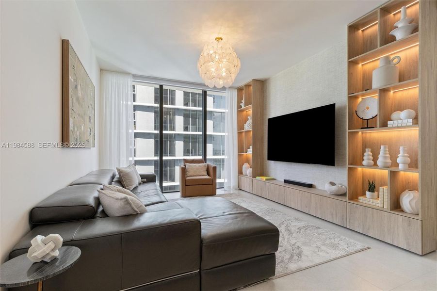 Furnished interior view inside a new home in , Miami (Image 25). Furnished interior view inside a new home in , Miami (Image 25).