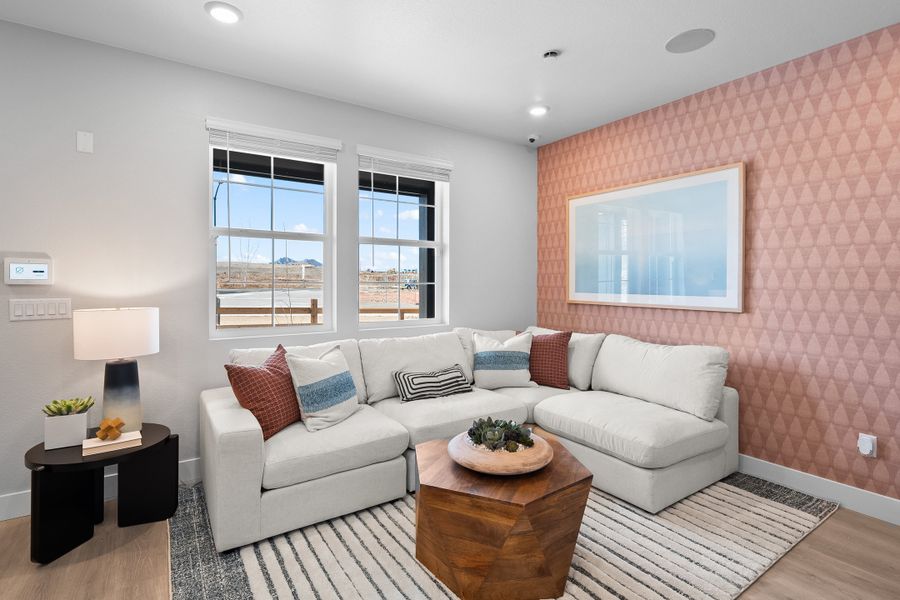 Representative furnished interior of a home built from the Backcountry by Taylor Morrison in Trailstone Townhomes - The Westerly Collection, Arvada (Image 8).