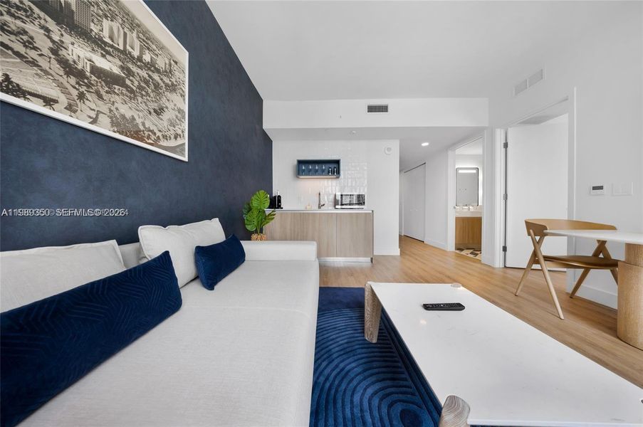 Furnished interior view inside a new home in , Miami (Image 12).