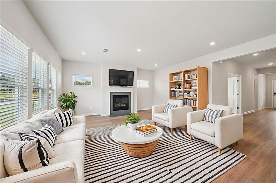 Furnished interior view inside a new home in Parkside at Grayson, Grayson (Image 8).