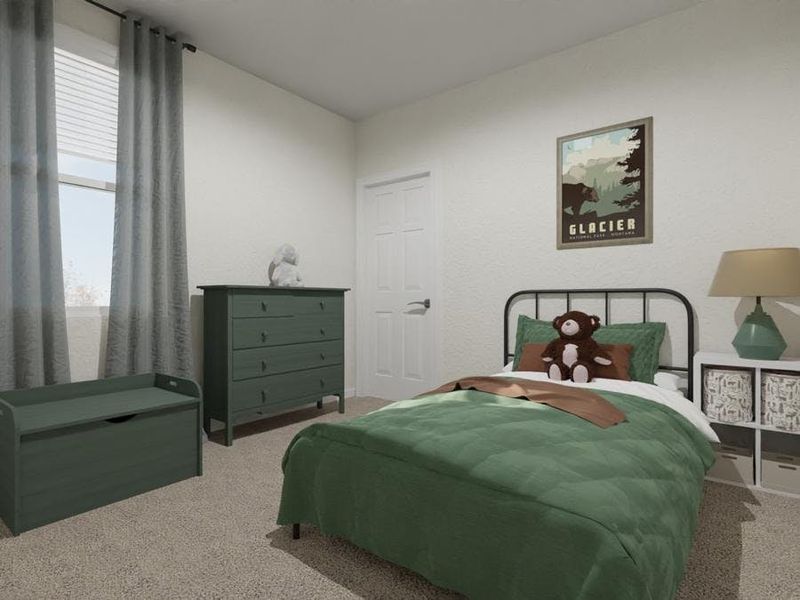 Spacious secondary bedrooms for any lifestyle need. (Artists` rendering of the Capri) Spacious secondary bedrooms for any lifestyle need. (Artists` rendering of the Capri)