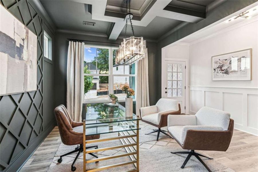 Furnished interior view inside a new home in , Buford (Image 27).